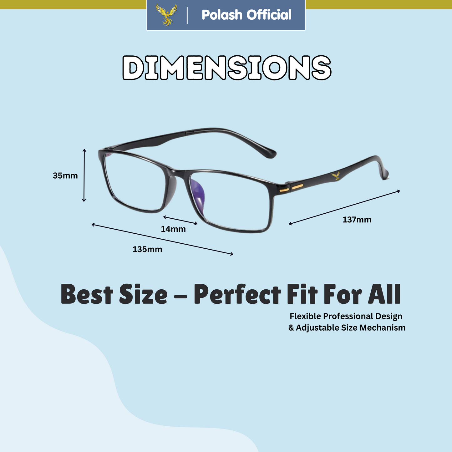 Polash™ Titanium Gaming Bluelight Glasses