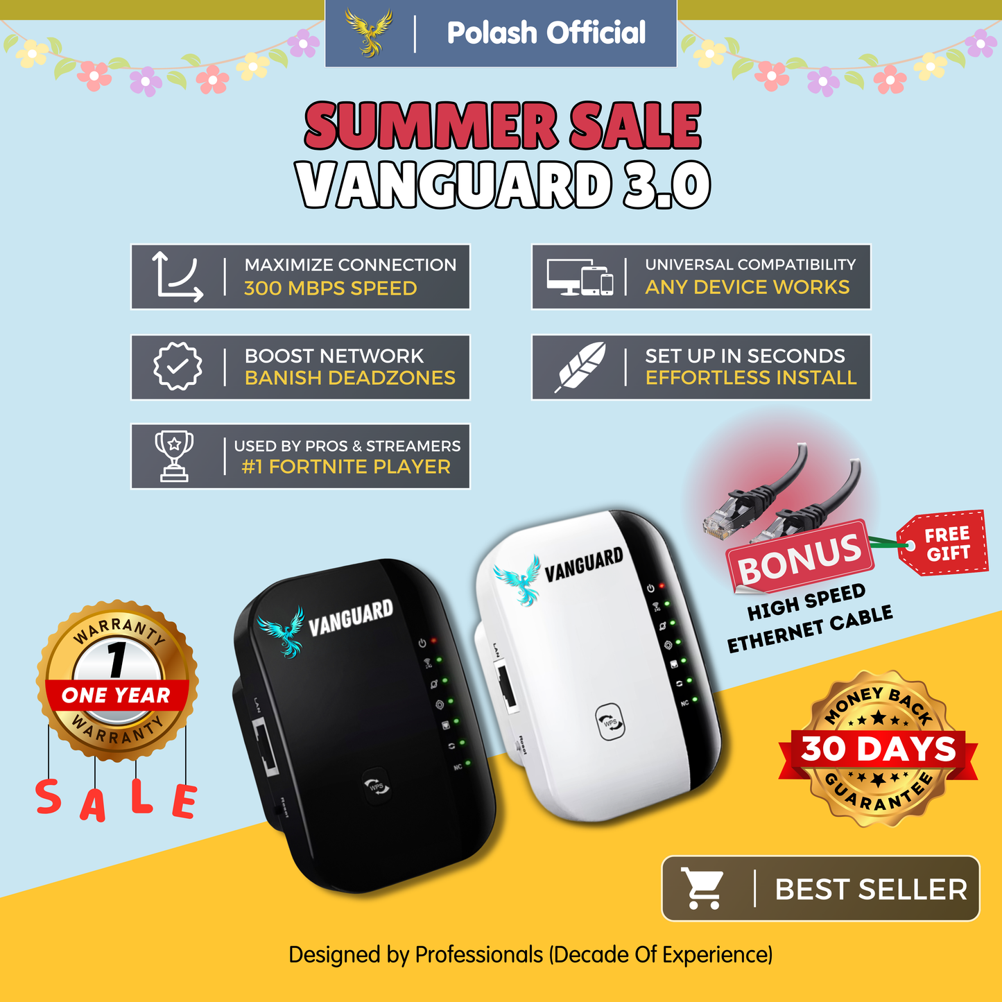 Polash™ Vanguard Wifi Booster 3.0