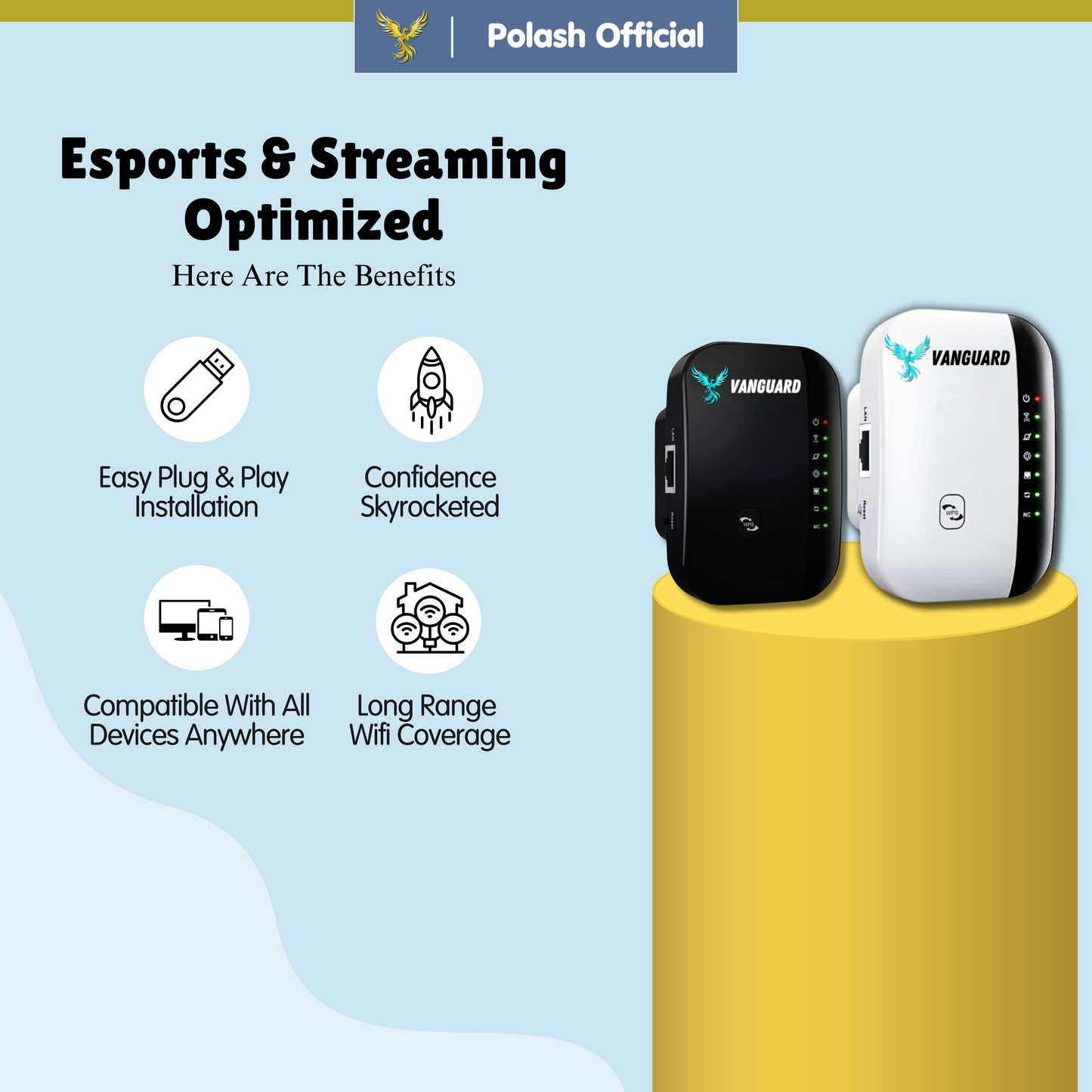 Polash™ Vanguard Wifi Booster 3.0