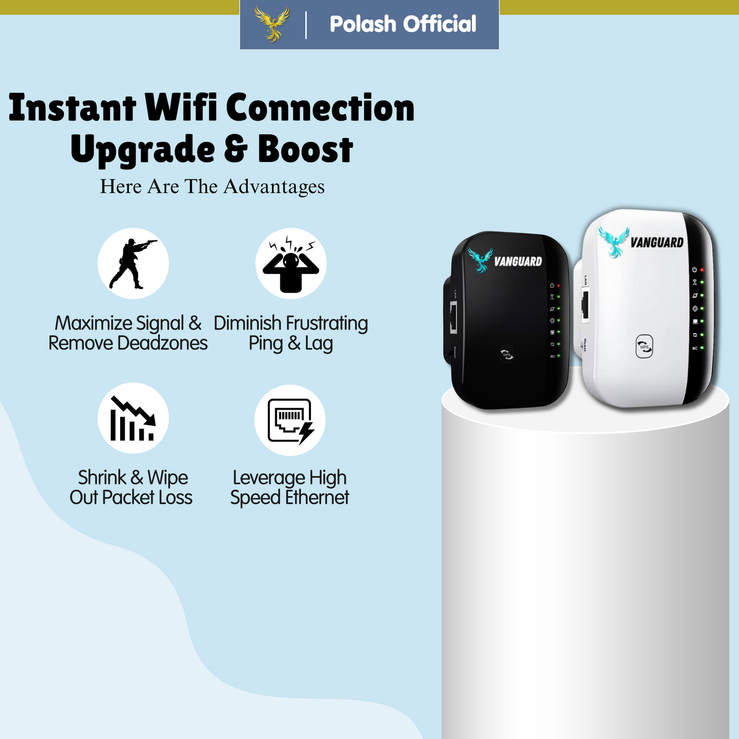 Polash™ Vanguard Wifi Booster 3.0