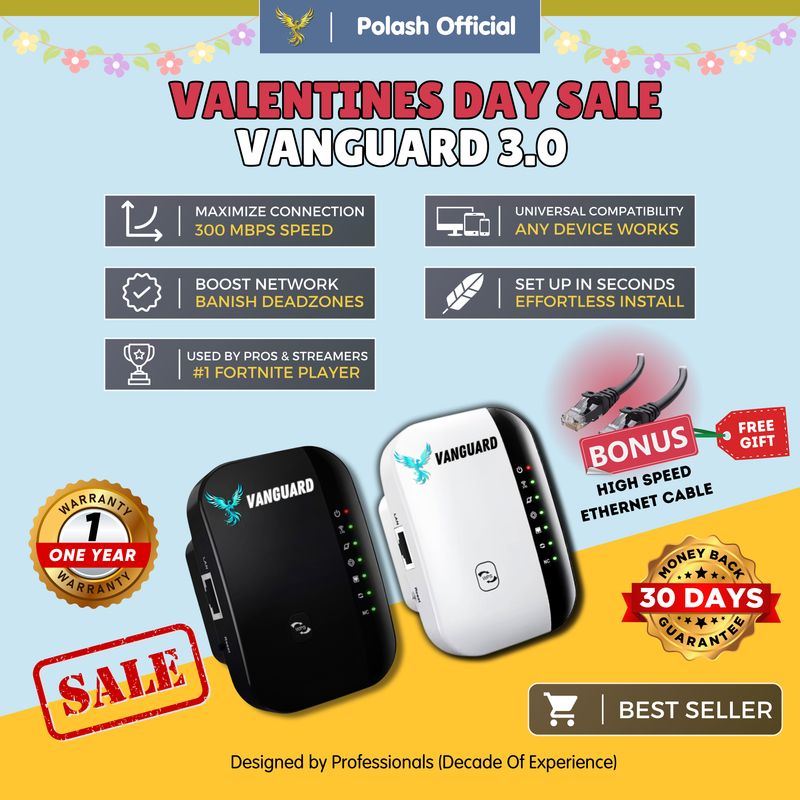 Polash™  Vanguard Wifi Booster 3.0