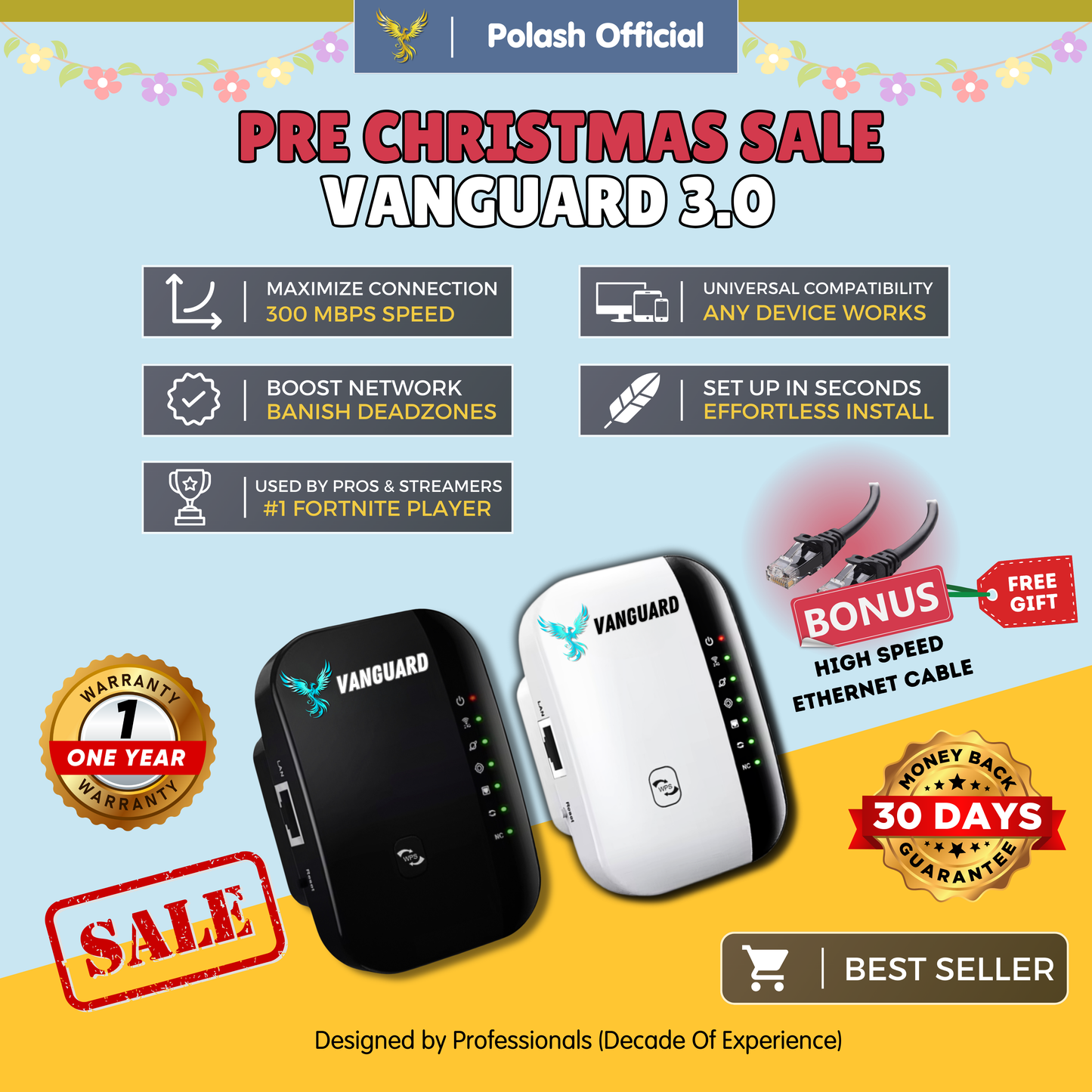 Polash™  Vanguard Wifi Booster 3.0