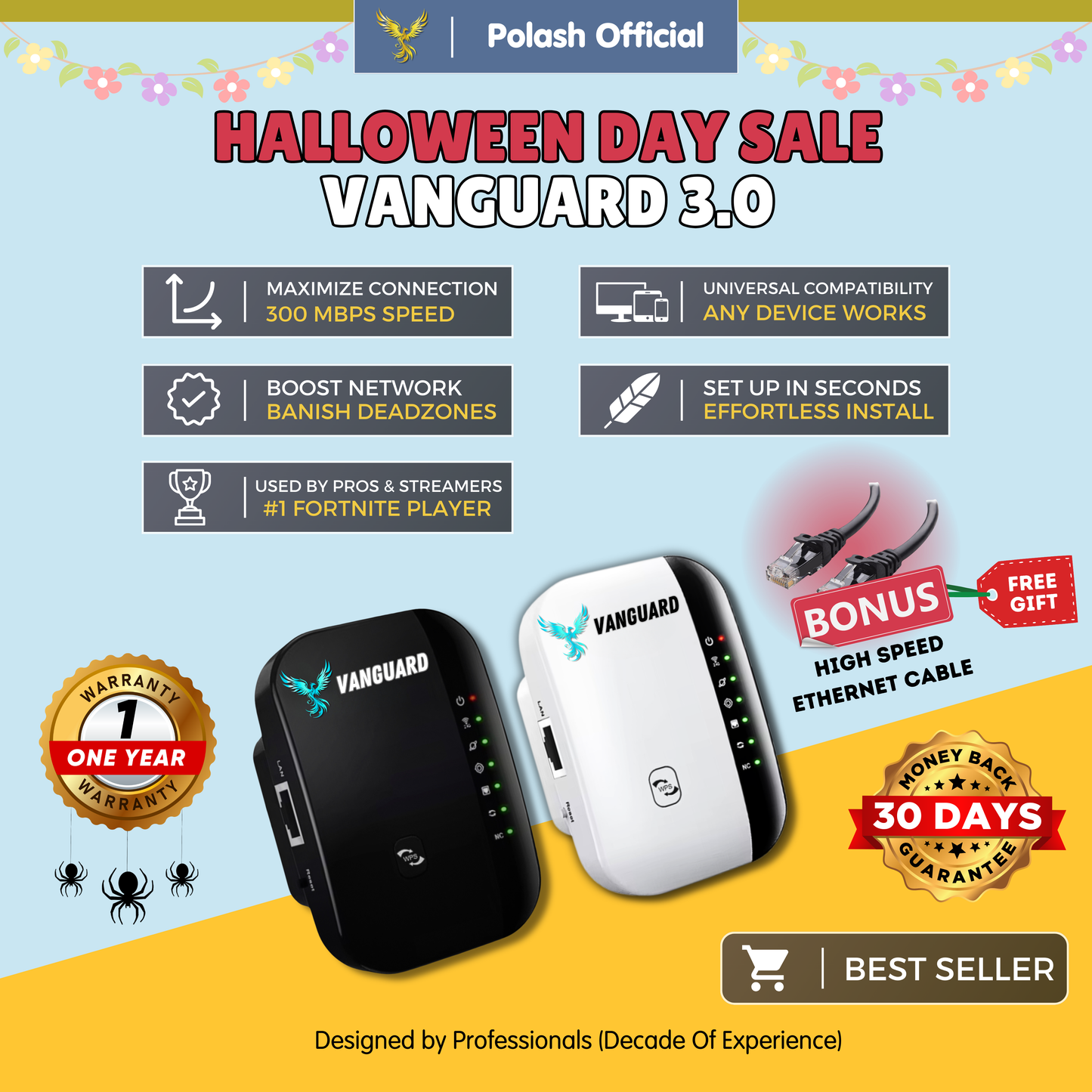 Polash™  Vanguard Wifi Booster 3.0