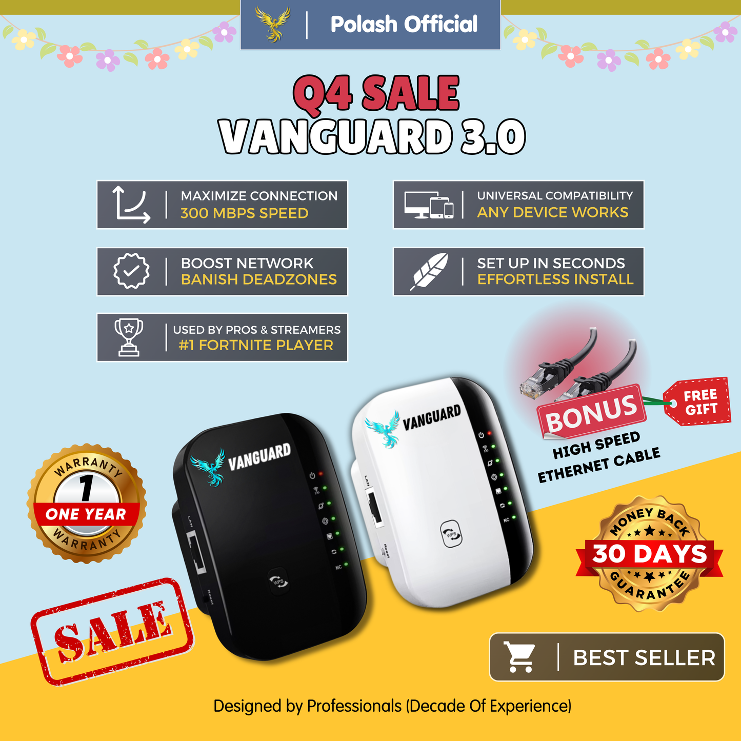 Polash™  Vanguard Wifi Booster 3.0