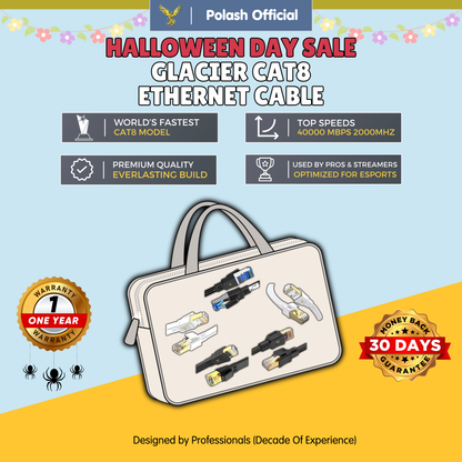 Polash™ Glacier CAT8 Ethernet Cable