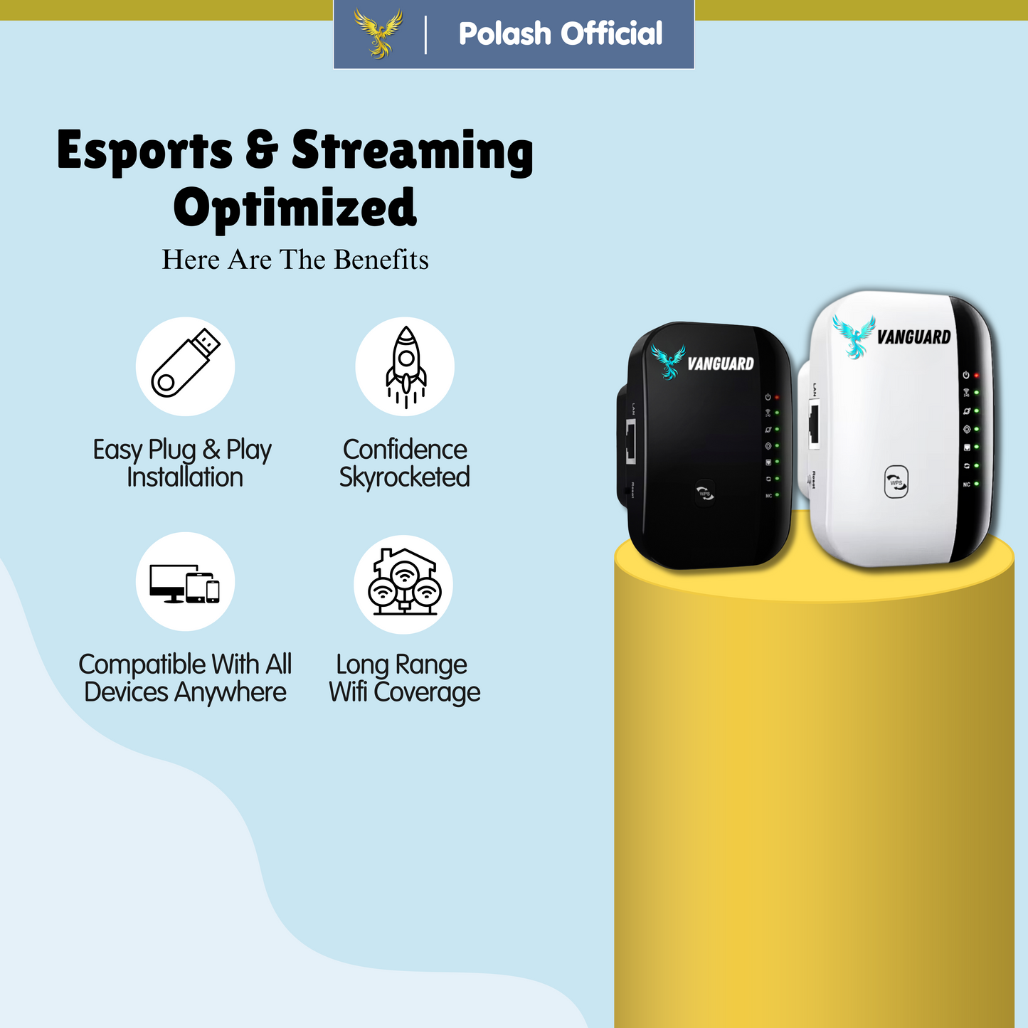 Polash™  Vanguard Wifi Booster 3.0