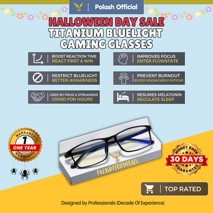 Polash™ Titanium Gaming Bluelight Glasses