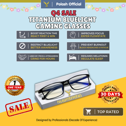 Polash™ Titanium Gaming Bluelight Glasses